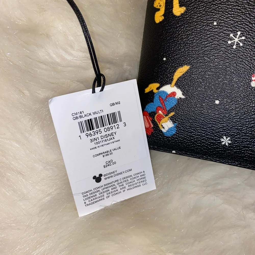 Disney X Coach 3 In 1 Wallet With Holiday Print - Picture 12 of 12